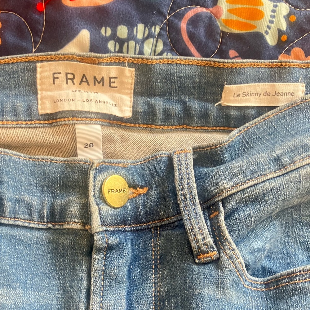 Frame Denim Women's Skinny Leg Blue Jeans